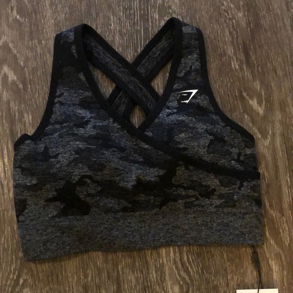 Gymshark Other - Camo seamless black gymshark sports bra!